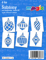 Šablony Magic - sada H1 - Vánoční ozdoby - 6 ks - 8043