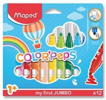 Dětské fixy Maped - Color'Peps Jumbo - 12 barev - 9846020