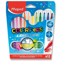 Dětské fixy Maped - Color'Peps Long Life - 12 barev - 9845020