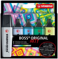 Zvýrazňovač - STABILO BOSS ORIGINAL - ARTY - 5 ks sada