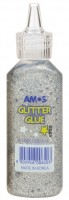 Glitrové lepidlo - stříbrná - 22 ml