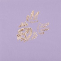 Svatební ubrousky se zlatým potiskem - fialové - 33 x 33 cm