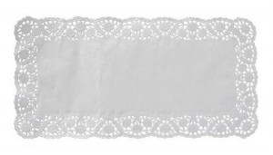 Dekorativní krajky - hranaté - 20 x 40 cm - 6 ks - 65420