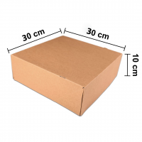 Dortová krabice KRAFT 30x30x10 cm - hnědá - 901.30