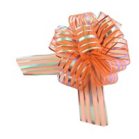 Stuha stahovací - organza LUX - 3/100 cm - měděná - 161406