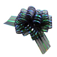 Stuha stahovací - organza LUX - 5/135 cm - černá - 161617