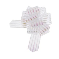 Stuha stahovací - organza LUX - 5/135 cm - bílá - 161606