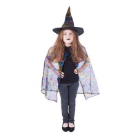 Dětský kostým čarodějnice - plášť + klobouk - 827806