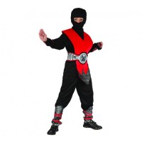 Dětský kostým - Red Ninja - vel. L (130–140 cm) - 408370
