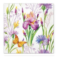 Ubrousky TeTe L - Iris with butterfly - TL121200