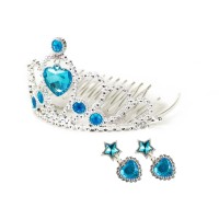 Sada princezna - korunka a šperky - modrá - 210523