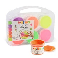 Prstové barvy Primo Fluo - sada 6 x 100 g - M-2214TD6FLUO