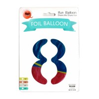 Balónek fóliový 80 cm - číslice 8 - duhový - 24227