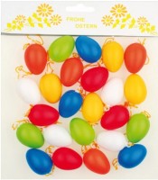 Velikonoční vajíčka barevná - plastová - 24 ks, 4 cm - 8231