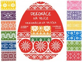 Košilky na vajíčka - barevné ornamenty - 12 ks - 737