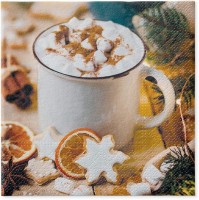 Vánoční ubrousky PAW L - Hot Chocolate - SDL 233500