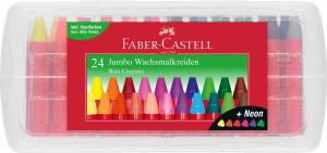 Trojhranné voskovky Faber-Castell - Jumbo - 24 ks v plastové krabičce - 0085/1200340