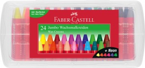 Trojhranné voskovky Faber-Castell Jumbo - 24 ks v plastové krabičce - 0085/1200340