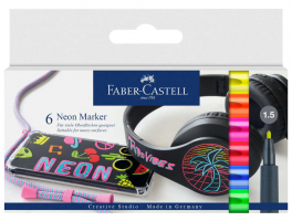 Popisovače Faber-Castell - Neon - 6 ks - 0074/1608060
