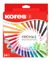 Trojhranné pastelky Kores - Kromas - 24 ks - 93392