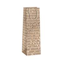 Dárková taška NATUR na víno - 11 x 36 cm - 0734-0120