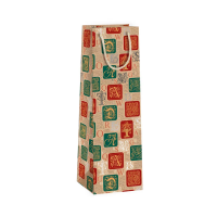 Dárková taška na víno NATUR - 11 x 36 cm - 0734-0118