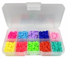 Korálky plast 6 mm - sada - 40 g - PK510-54