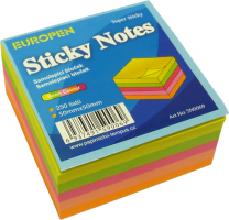 Samolepicí bloček Notes - 50 x 50 mm - neonové barvy