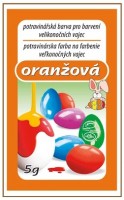 Barvy na velikonoční vajíčka 5 g - oranžová - 701-02