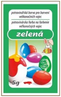 Barvy na velikonoční vajíčka 5 g - zelená - 701-05