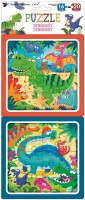 Puzzle 2 obrázky - dinosauři - 15 x 15 cm - 15080