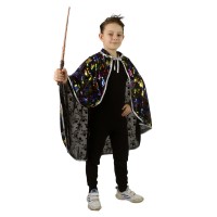 Dětský čarodějnický plášť s lebkami - 221031