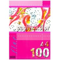 Xero papír A4 - fluo červená - 100 listů
