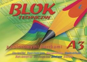 Blok s barevnými papíry A3 - 10 listů