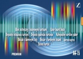 Blok s barevnými papíry A4 Premium - 200 g/m2 - 15 listů