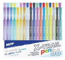 Gelová pera X-trail - set 36 ks - 6001341