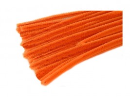 Plyšový drát 9 mm - oranžová - 50 cm
