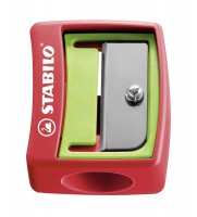 Ořezávátko STABILO woody 3 in 1 - na extra silné pastelky - červená/zelená