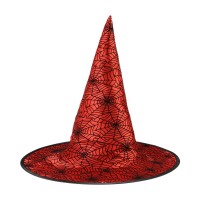 Červený čarodejnický klobouk - pro dospělé - 607675