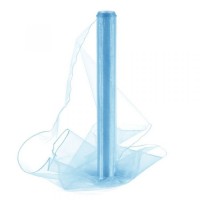 Organza obšitá 40cm/9m - mořská modrá - 242023