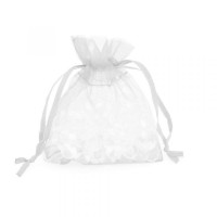 Dárkový sáček organza 9 x 12 cm - stříbrná - 9630