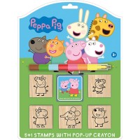 Razítka 5+1 s pop-up voskovkou - Peppa Pig - 3348-4