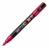 Akrylový popisovač Posca PC-3M - 0,9–1,3 mm - tmavě červená (14) - P284927000