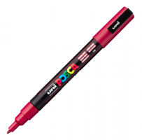 Akrylový popisovač Posca PC-3M - 0,9–1,3 mm - tm. červená (14) - P284927000