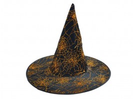 Čarodějnický klobouk - černo-zlatý - 1042268