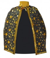 Čarodějnický plášť černo-zlatý - 77 x 124 cm - 1042274