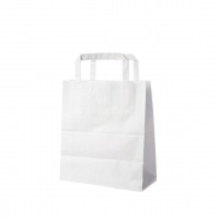 Papírová taška - bílá - 18 x 8 x 22 cm - 5005
