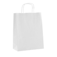 Papírová taška EKO bílá - 30,5 x 39 x 17 cm - 154041
