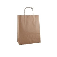 Papírová taška EKO hnědá - 18 x 21 x 8 cm - 154002