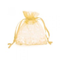 Dárkový sáček organza 9 x 12 cm - zlatá - 249622